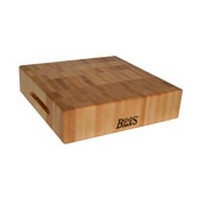 John Boos CCB24-S 24 L Cutting Board, Chopping Block Collection, Maple, Non-Reversible, 24 L x 24 W x 4in Thick