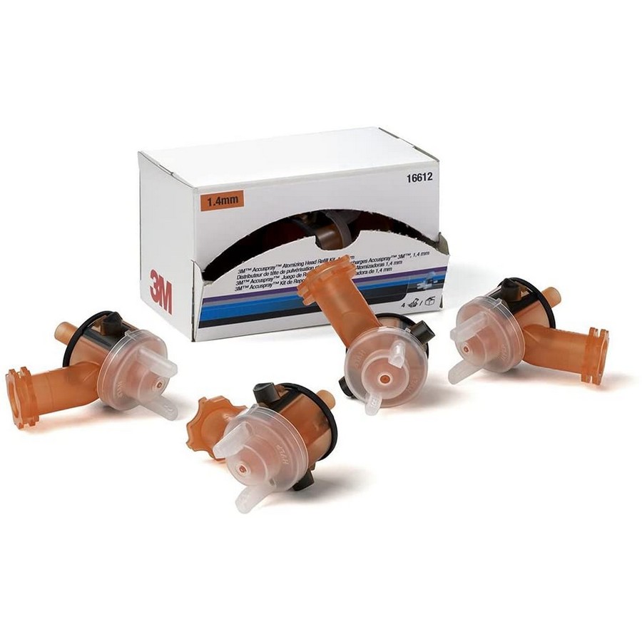 Accuspray Atomizing Head Refill Kit (4/Kit) Orange 1.4mm Orifice Version 1.0 (Legacy) 3M 16612