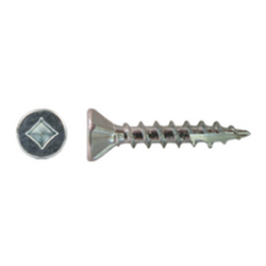 #6 x 5/8" Assembly Screw FH Square Drive T17 Auger Point Zinc 30,000/Box WW Preferred 