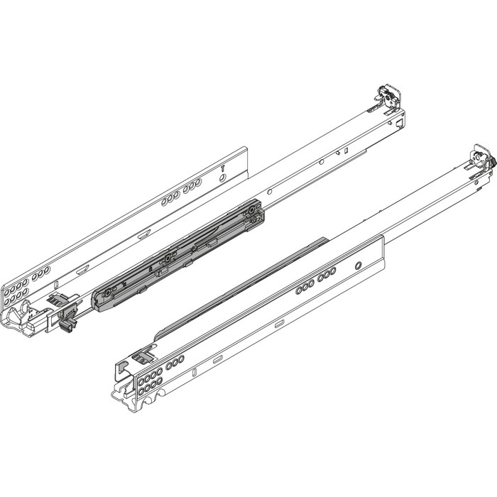 Blum 763.3050M 12" MOVENTO 763 Undermount Slide, Full Extension, Soft-Close, 125lb, Frameless or Blocked-Out