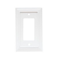 Liberty Hardware 126332, Single Decorator Wall Plate, Length 7-1/2, White, Wood Architectural