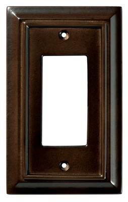 Liberty Hardware 126341, Single Decorator Wall Plate, Espresso, Wood Architectural