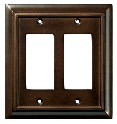 Liberty Hardware 126379, Double Decorator Wall Plate, Espresso, Wood Architectural