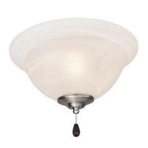 Design House 154203 3-Light Bowl Ceiling Fan Light Kit, Satin Nickel
