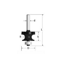 Corner Beading Carbide Tip Bit w/ Bottom Mount Ball Bearing Guide 1/4" Shank Bosch 85666M