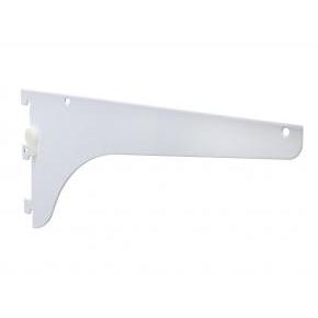 186 Series 8" Single Slotted Shelf Bracket with Lock Lever White Knape and Vogt 186LL WH 8