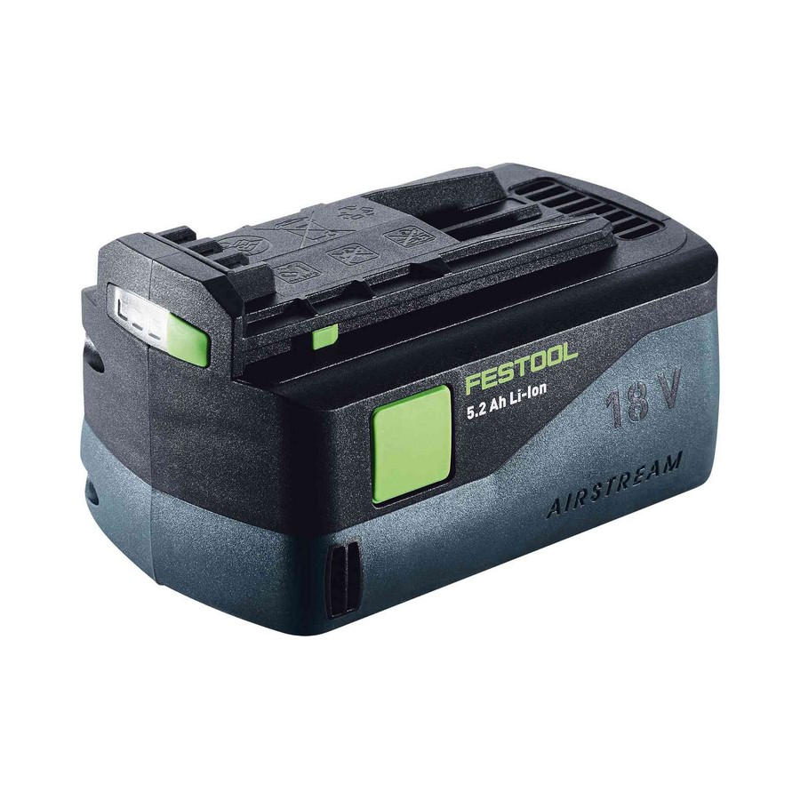 FESTOOL 201066 Battery Packs, Chargers, Battery Pack, 18 Volt 5.2 Ah Lithium Ion battery, Airstream, Product Type Battery Pack