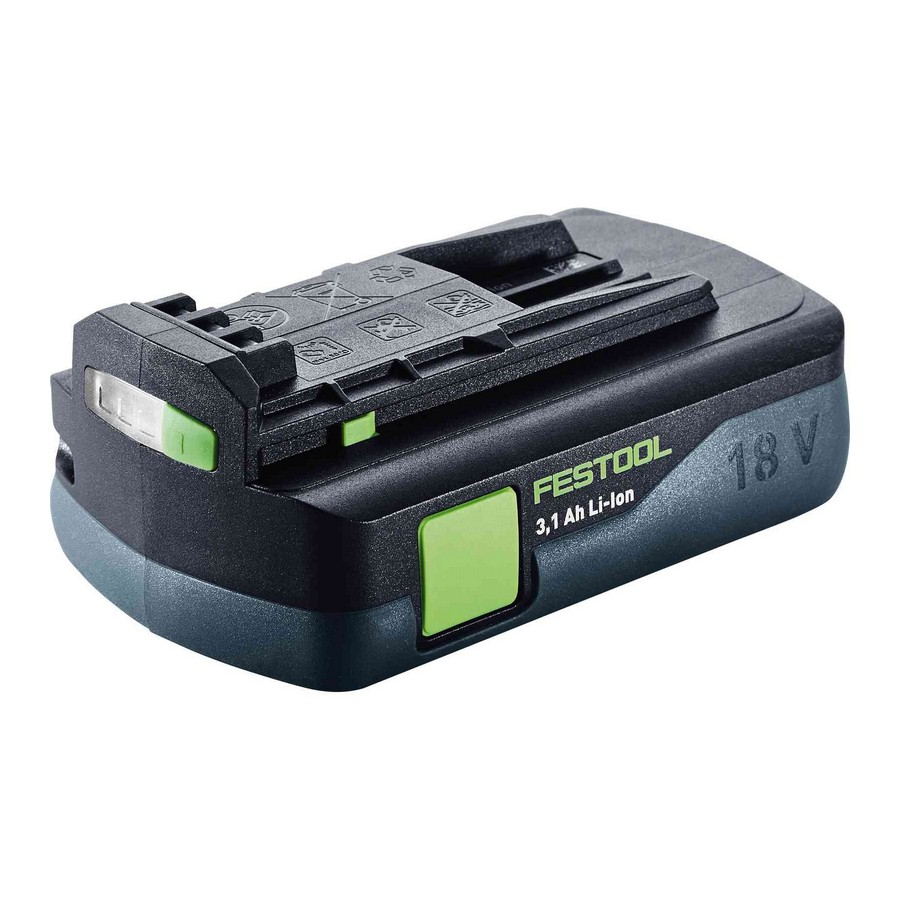 FESTOOL 201790 Battery Packs, Chargers, Battery Pack, 18 Volt 3.1 Ah Lithium Ion battery, Product Type Battery Pack