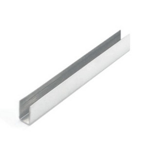 5/16" H Protective Edge Molding for 1/4" Glass 6' Length Stainless Steel Epco 2030
