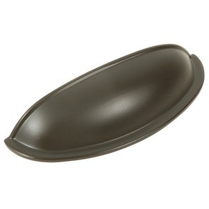 Design House 203885 West Side Cabinet &amp; Drawer Pull Cup Handle, Oil Rubbed Bronze