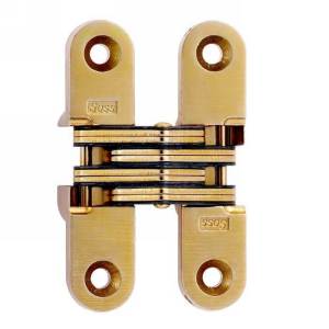SOSS #208, 2-3/4" Invisible Hinge, Dull Brass, 208US4