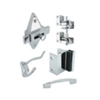 Jacknob 20210, Toilet Door Zamak Hardware Kit for Right Hand Out-Swing 1in Thick Doors, Chrome