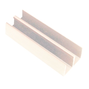 Plastic Upper Guide for 1/4" By-Passing Wood/Glass Doors Tan 12' Epco 2214-T