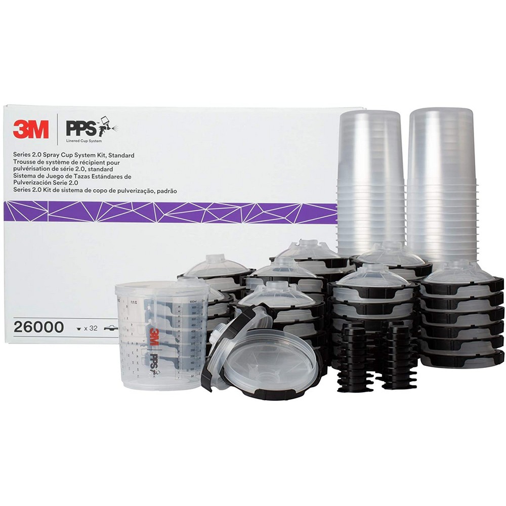 PPS Version 2 Standard Disposable Lids and Liners Kit  22oz. Pack of 50 200 Micron 3M 51131260009