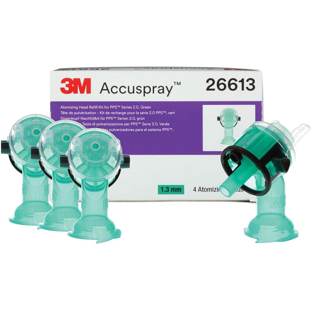Accuspray One Version 2 Atomizing Green Replacement Head Kit 1.3mm Orifice 3M 51131266131