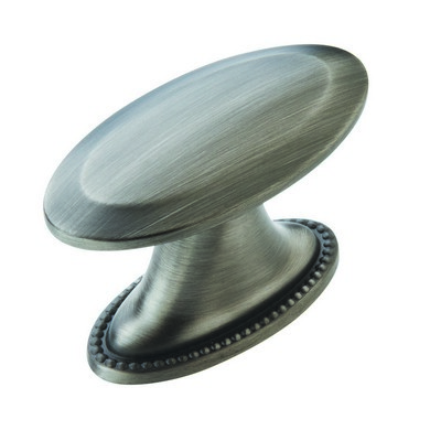 Amerock BP29280-AS, Atherly Collection Oval Knob Satin Nickel, Atherly Collection