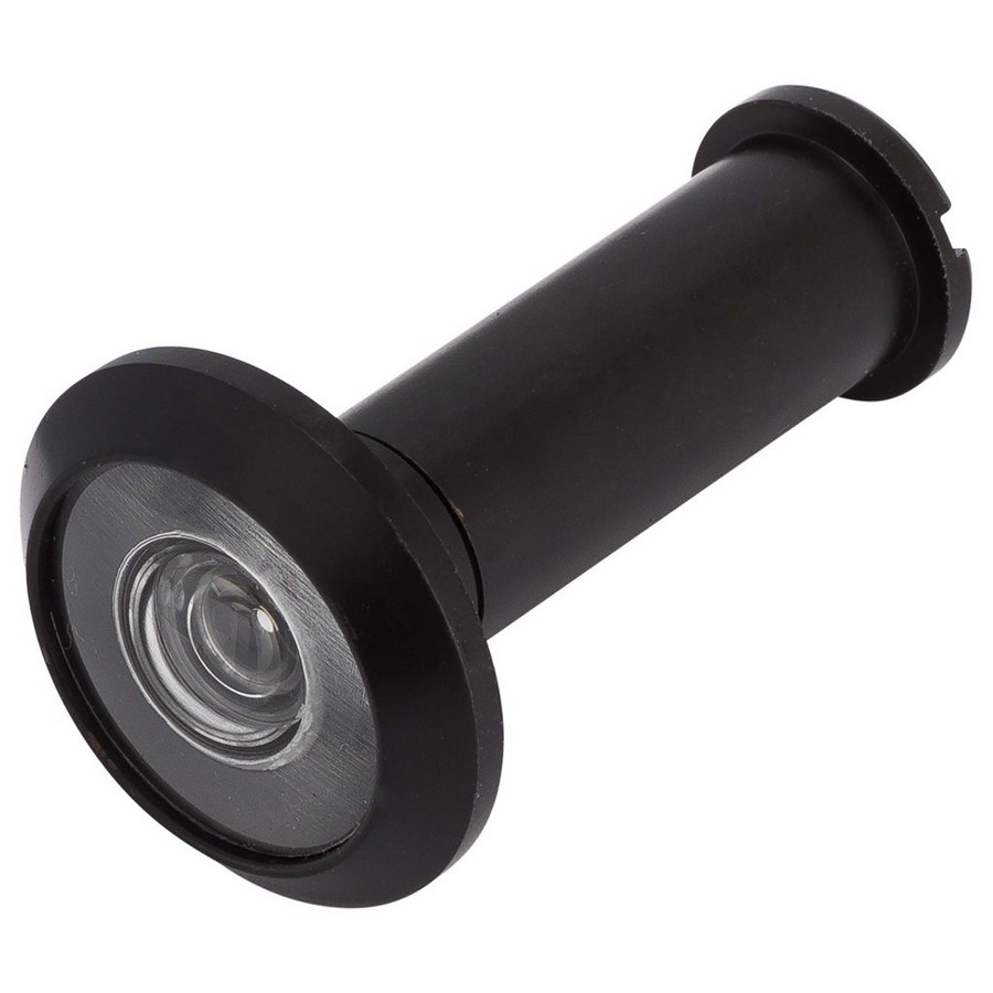 Brass Door Peephole Viewer with 180-Degree Viewing Radius and 1/2" Viewer Bore  Oil Rubbed Bronze Harney Hardware 31843