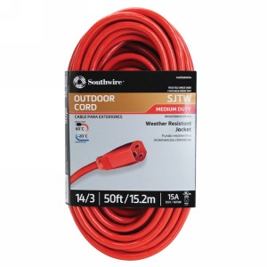 Northern Safety 29344 50' Extension Cord, Outdoor, 14/3 Gauge