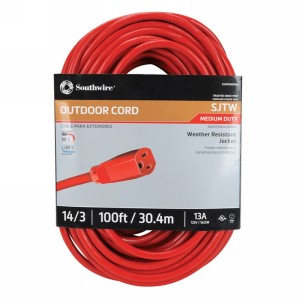 Northern Safety 29345 100' Extension Cord, Outdoor, 14/3 Gauge