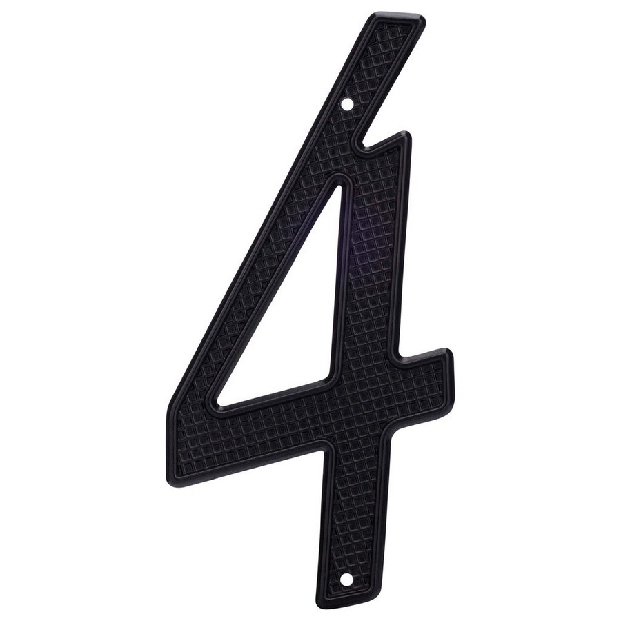 4" Nail On House Number 4 Black Harney Hardware 37504