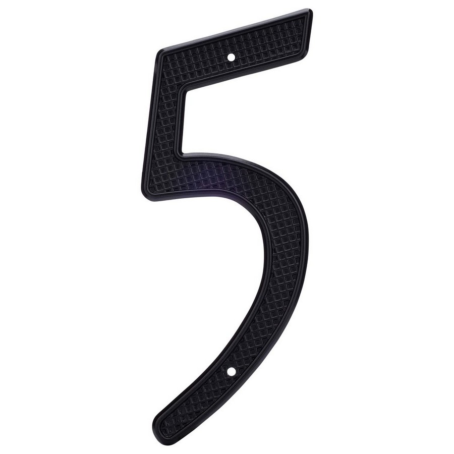 4" Nail On House Number 5 Black Harney Hardware 37505