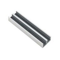 Engineered Products (EPCO) 38AS14-6 Aluminum Sliding Door Bottom Track for 1/4 Thick Doors, Fibre Inserts, 1-1/16 W x 21/64 H x 72 L, Anodized