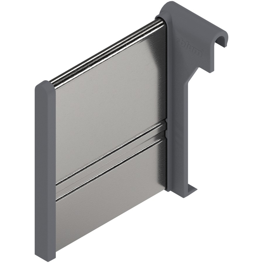 3-15/16" ORGA-LINE Depp Drawer Lateral Divider for TANDEMBOX Plus White Aluminum/Dust Gray Blum Z43H100S.01