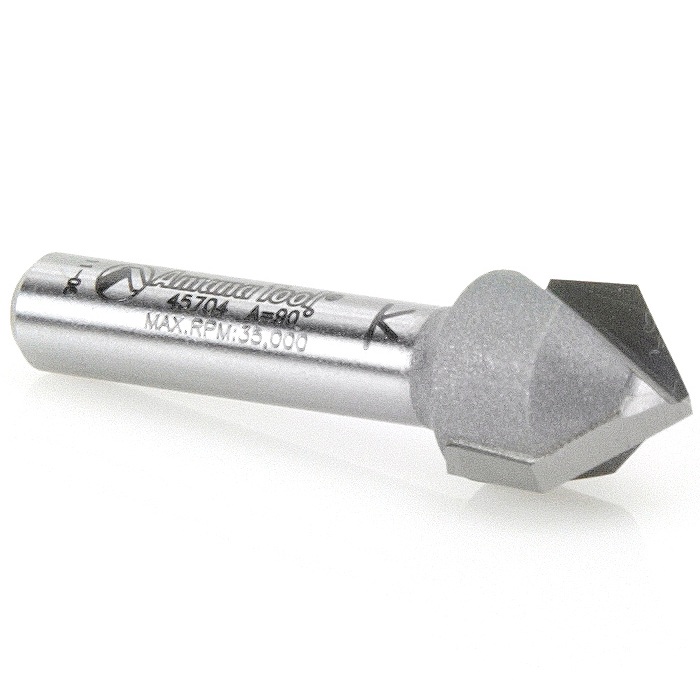 Carbide Tipped V-Groove Routing Bit 90 Degree Amana Tool 45704