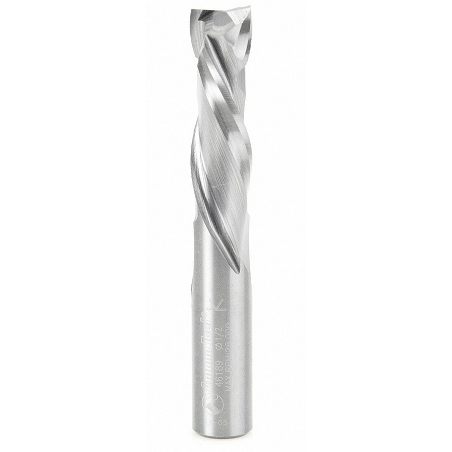 CNC Solid Carbide Compression Spiral Bit 1/2" Dia with 1/2" Shank Amana Tool 46189