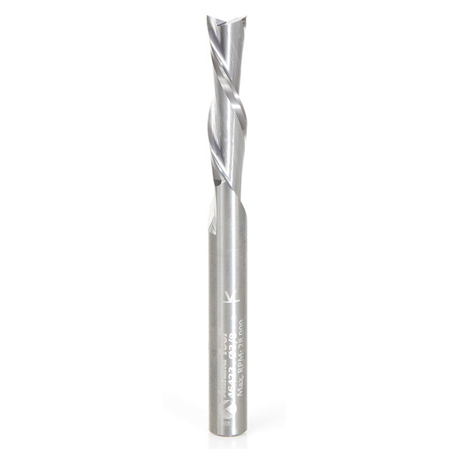 Solid Carbide Spiral Plunge Bit 3/8" Dia with 3/8" Shank Down-Cut Amana Tool 46423