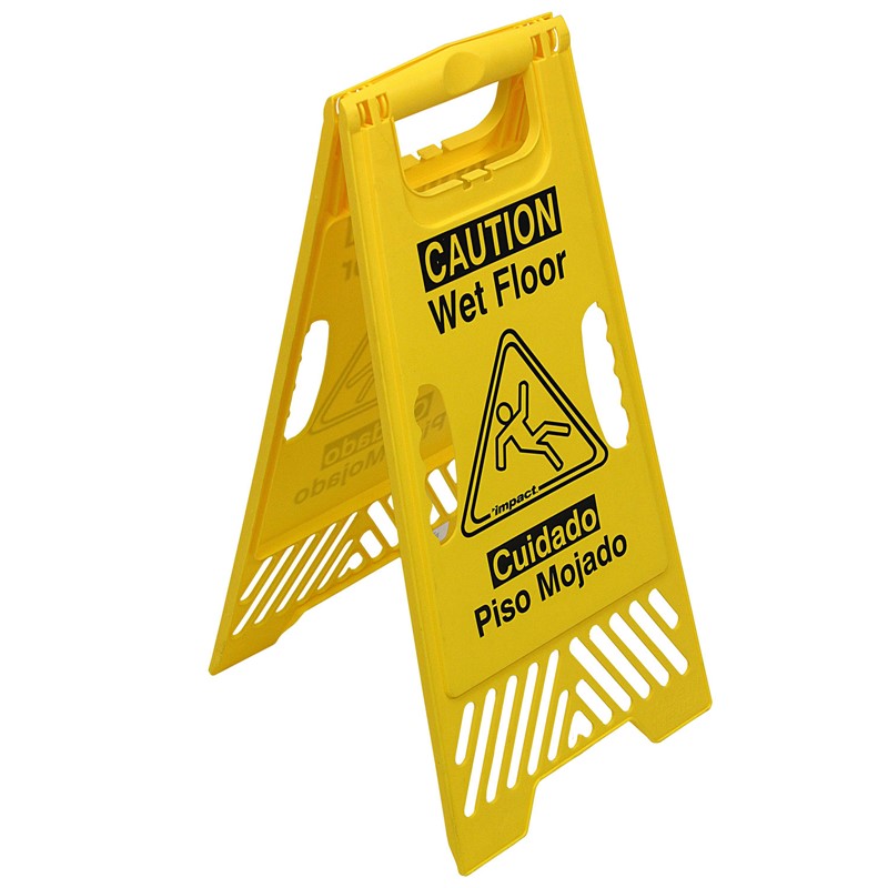 Standing Bilingual Wet Floor Sign Northern Safety 178142 