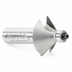 Amana Tool 49402, Chamfer Carbide Tip Bit with Bottom Mount Ball Bearing Guide
