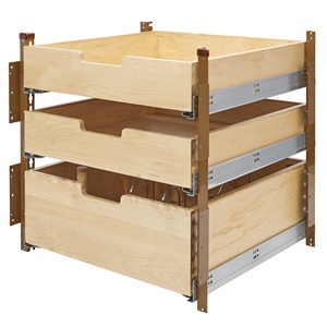1" Wood Pilaster System Kit Brown Rev-A-Shelf 4PIL-24SC-3