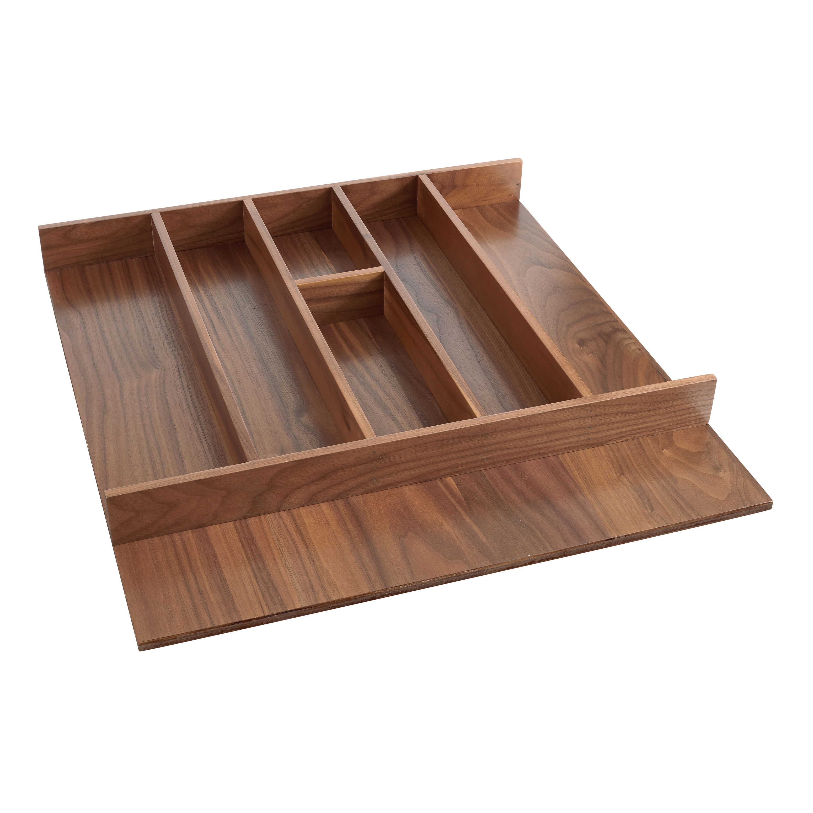 Wood Utensil Drawer Insert 21-1/8"  W Walnut, Rev-A-Shelf  4WUT-WN-3SH