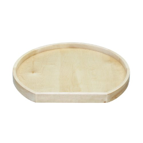 20" Wood D-Shape 1 Shelf Lazy Susan with Swivel Bearing Natural Maple Bulk-8 Rev-A-Shelf 4WLS201-20-BS8