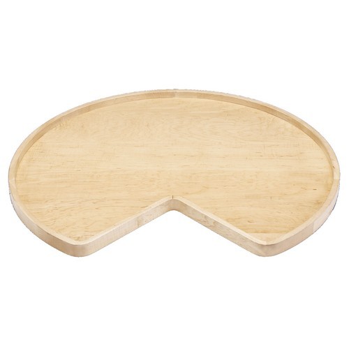 24" Wood Kidney Lazy Susan Shelf Only Natural Maple Independently Rotating Rev-A-Shelf 4WLS401-24-52