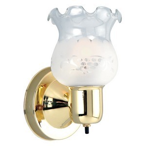 Design House 500975 The Village 1-Light Wall Sconce, Polished Brass