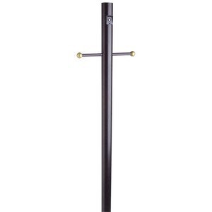 Design House 502047 Outdoor Lamp Post with Cross Arm &amp; Photo Eye, 80 X 3, Black