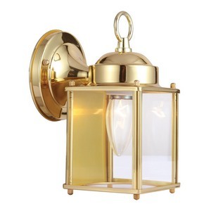 Design House 502633 Coach Outdoor Downlight, 4-1/2 X 8, Polished Brass
