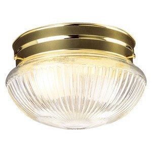 Design House 507343 Millbridge 2-Light Ceiling Mount Light Fixture, Polished Brass