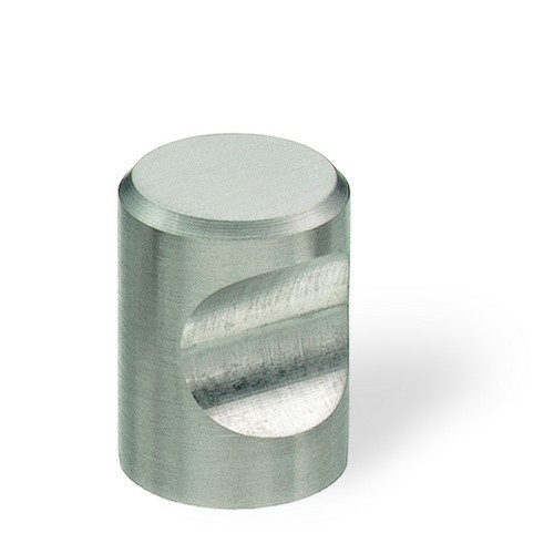 Schwinn 51120, Classic Cylinder Knob In High Grade Brushed Stainless Steel. 11/16 (18mm) dia., Stainless Steel Finger Pull