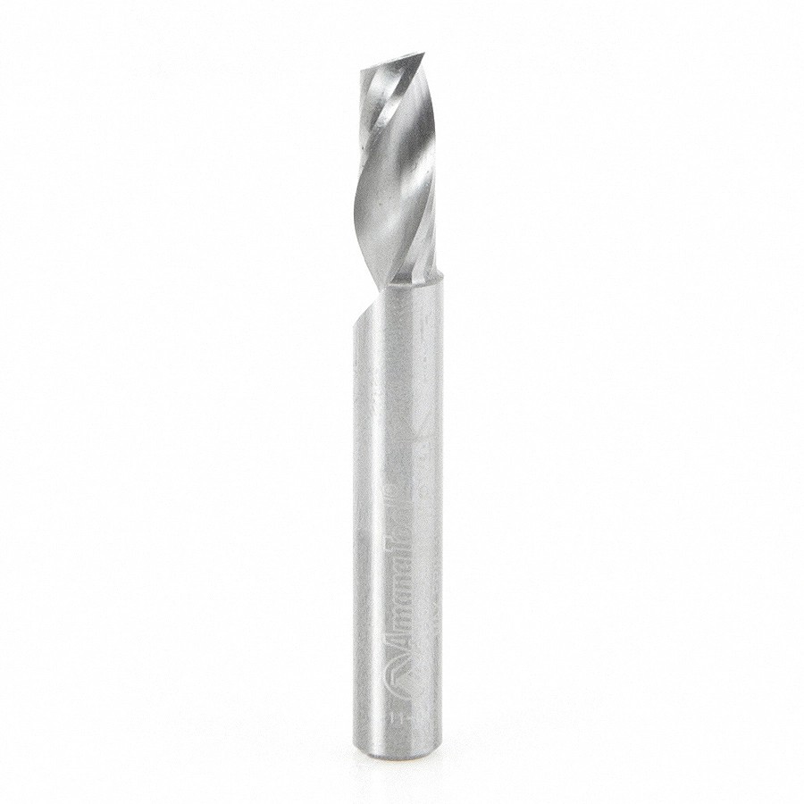 Solid Carbide CNC Spiral 'O' Flute  Aluminum Cutting 1/4" Dia x 5/8" x 1/4" Shank Up-Cut Amana Tool 51402