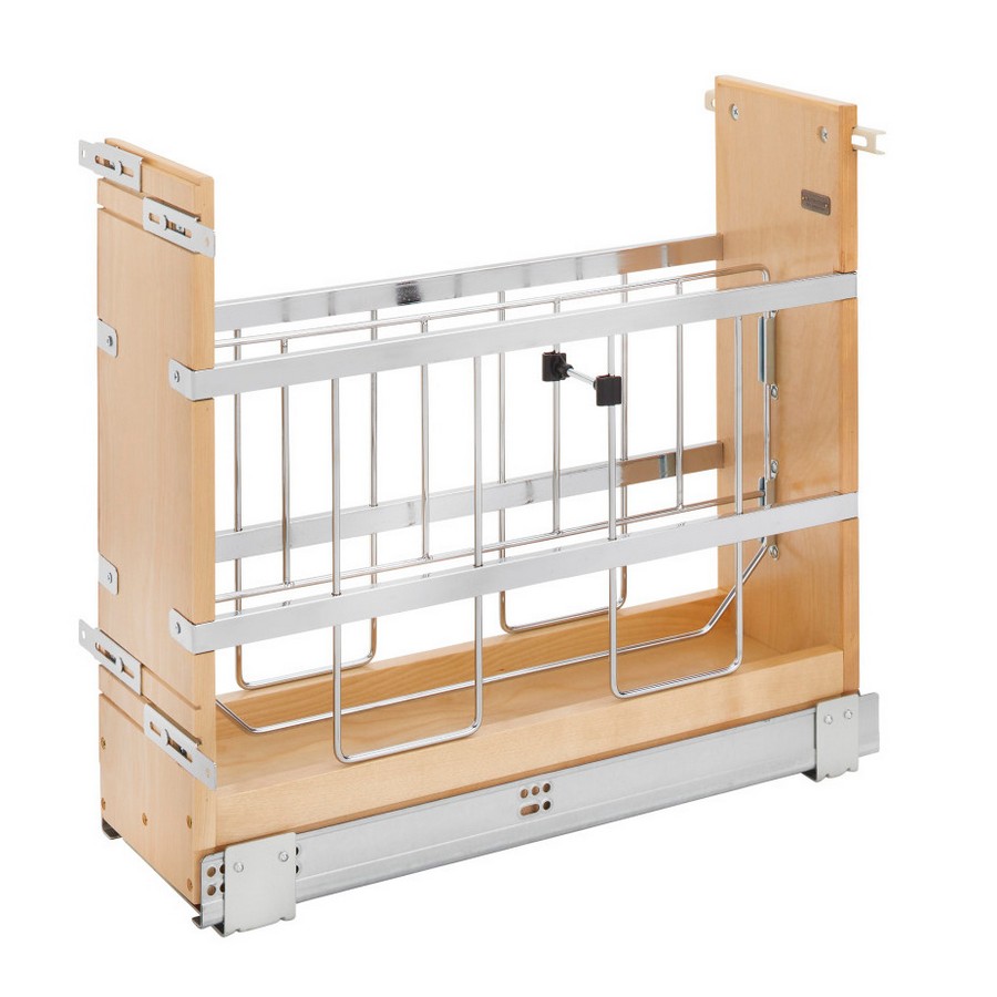 6" Wood Base Cabinet Pullout with Tray Divider/Foil Wrap Holder Rev-A-Shelf 447-BCSC-6C