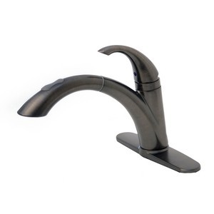 Design House 522854 Bellevue Kitchen Faucet with Soap Dispenser &amp; Pullout Sprayer, Brushed Bronze