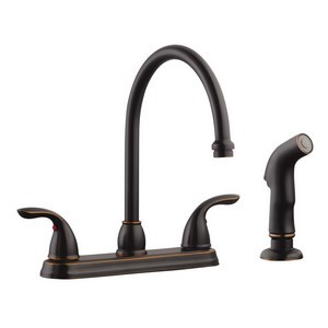Design House 525097 Ashland High Arch Kitchen Faucet with Sprayer, Oil Rubbed Bronze