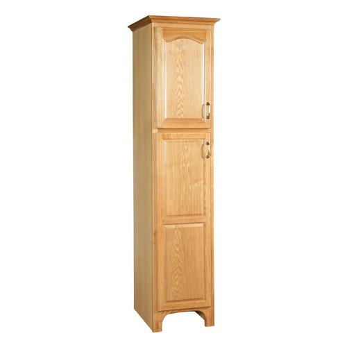 Design House 530444 Richland Nutmeg Oak Linen Tower Cabinet with 2-Doors, 20-3/4 X 84