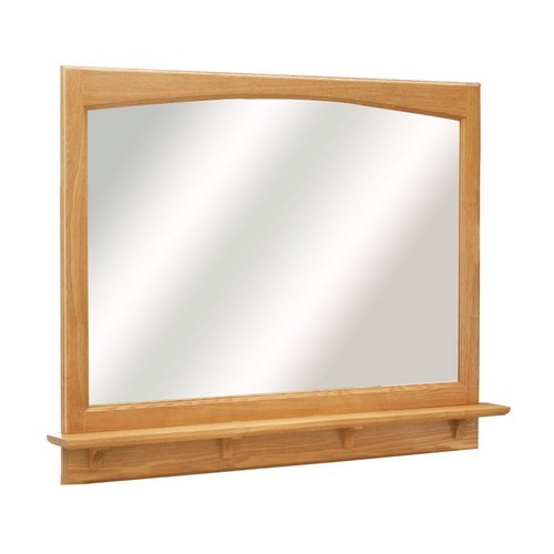 Design House 530543 Richland Nutmeg Oak 38in Mirror with Shelf