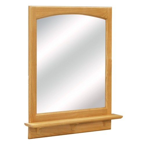 Design House 530634 Richland Nutmeg Oak 26in Mirror with Shelf