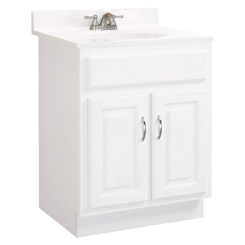 Design House 531251 Concord White Gloss Vanity Cabinet with 2-Doors, 24 X 18 X 30