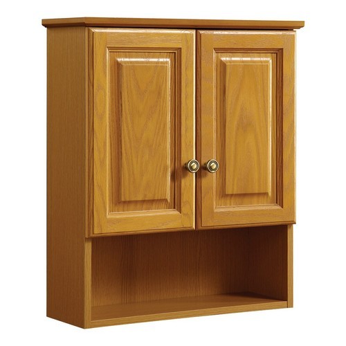 Design House 531962 Claremont Honey Oak Wall Cabinet with 2-Doors, 21 X 8 X 26